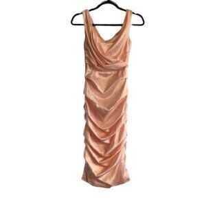 COCKTAIL Dress In Glittery pastel orange Size XXS
